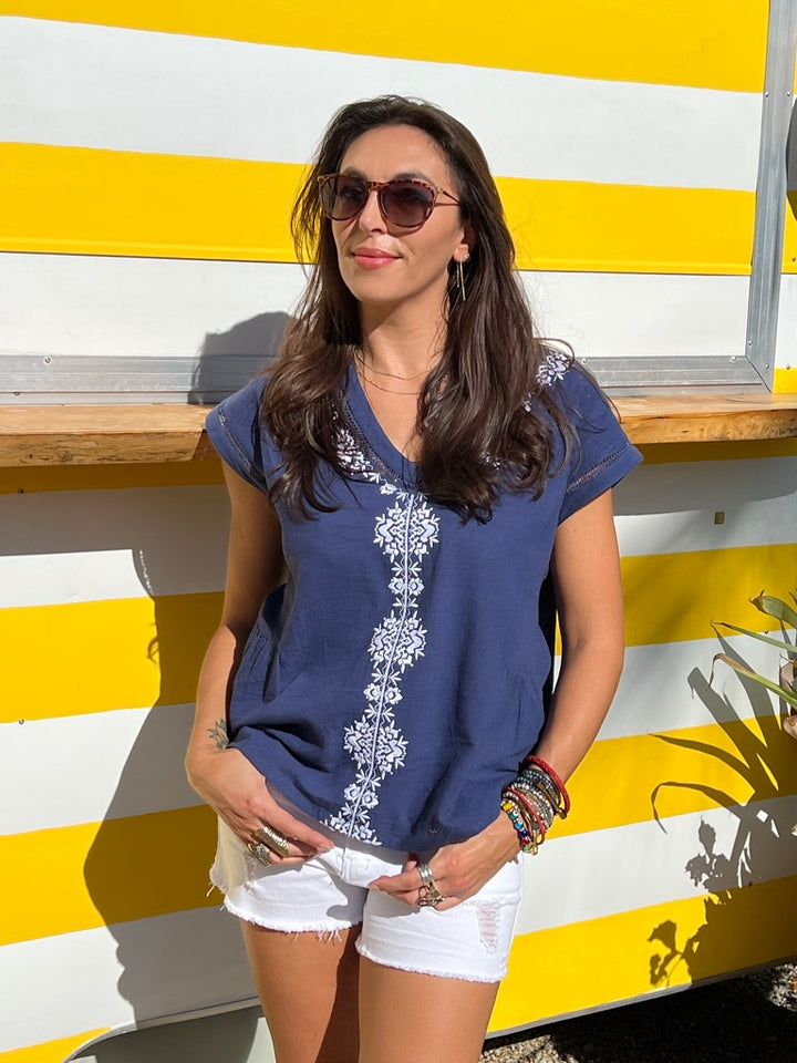 Tessa Blouse | Cotton and Embroidery