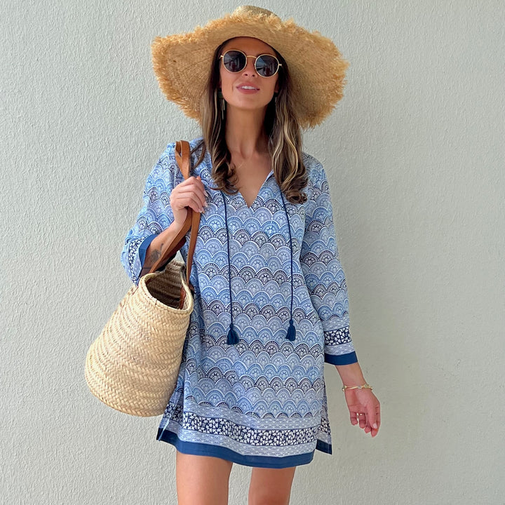 Aura Print Tunic | Hand-Carved Block Print