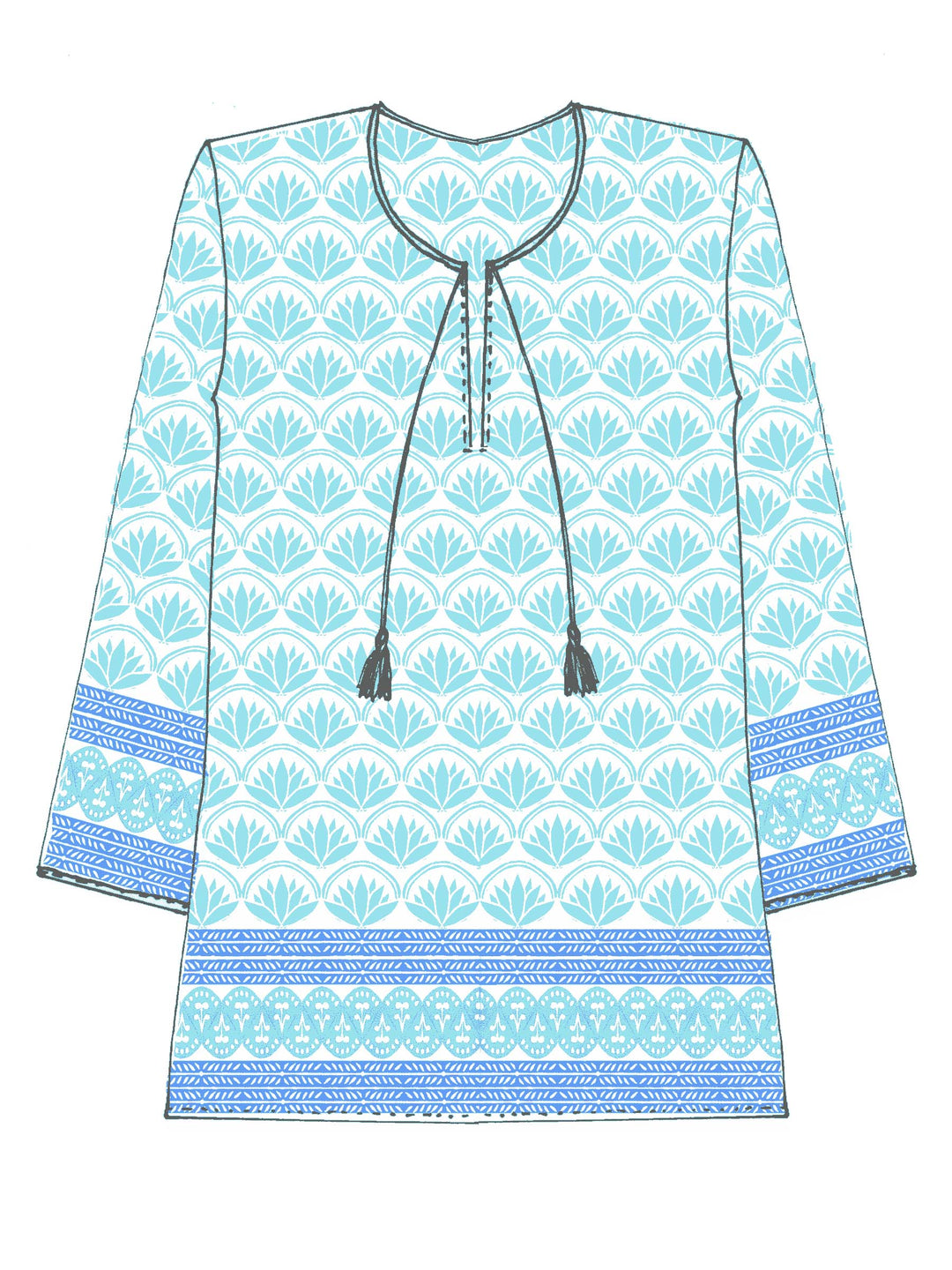 product image - 100% cotton voile floral printed tunic by sigrid olsen
