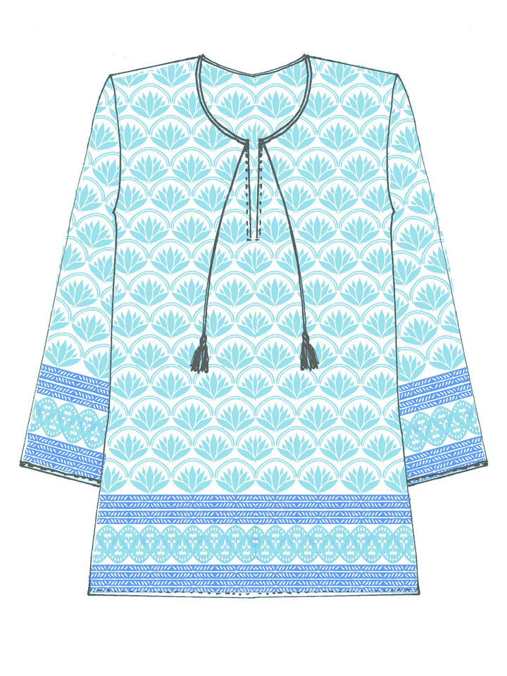 product image - 100% cotton voile floral printed tunic by sigrid olsen
