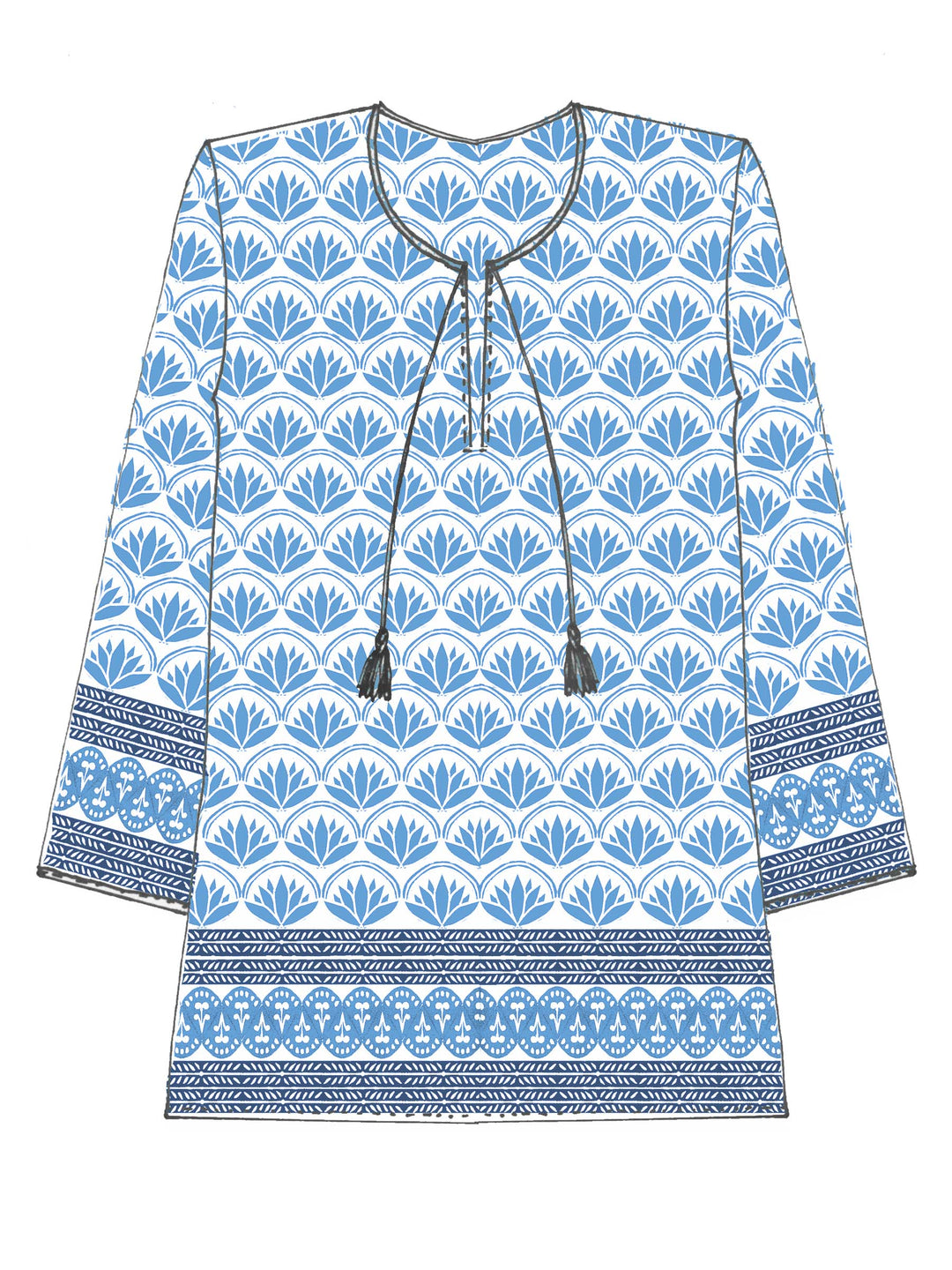 product image: 100% cotton voile floral printed tunic by sigrid olsen