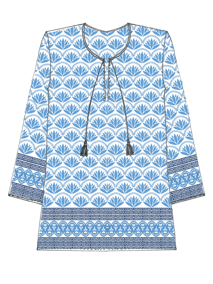 product image: 100% cotton voile floral printed tunic by sigrid olsen