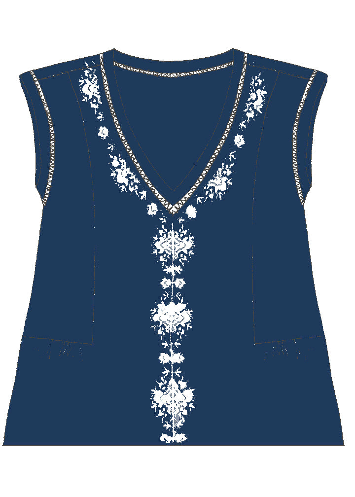 product image - 100% handspun, hand-woven top with unique pattern by Sigrid Olsen