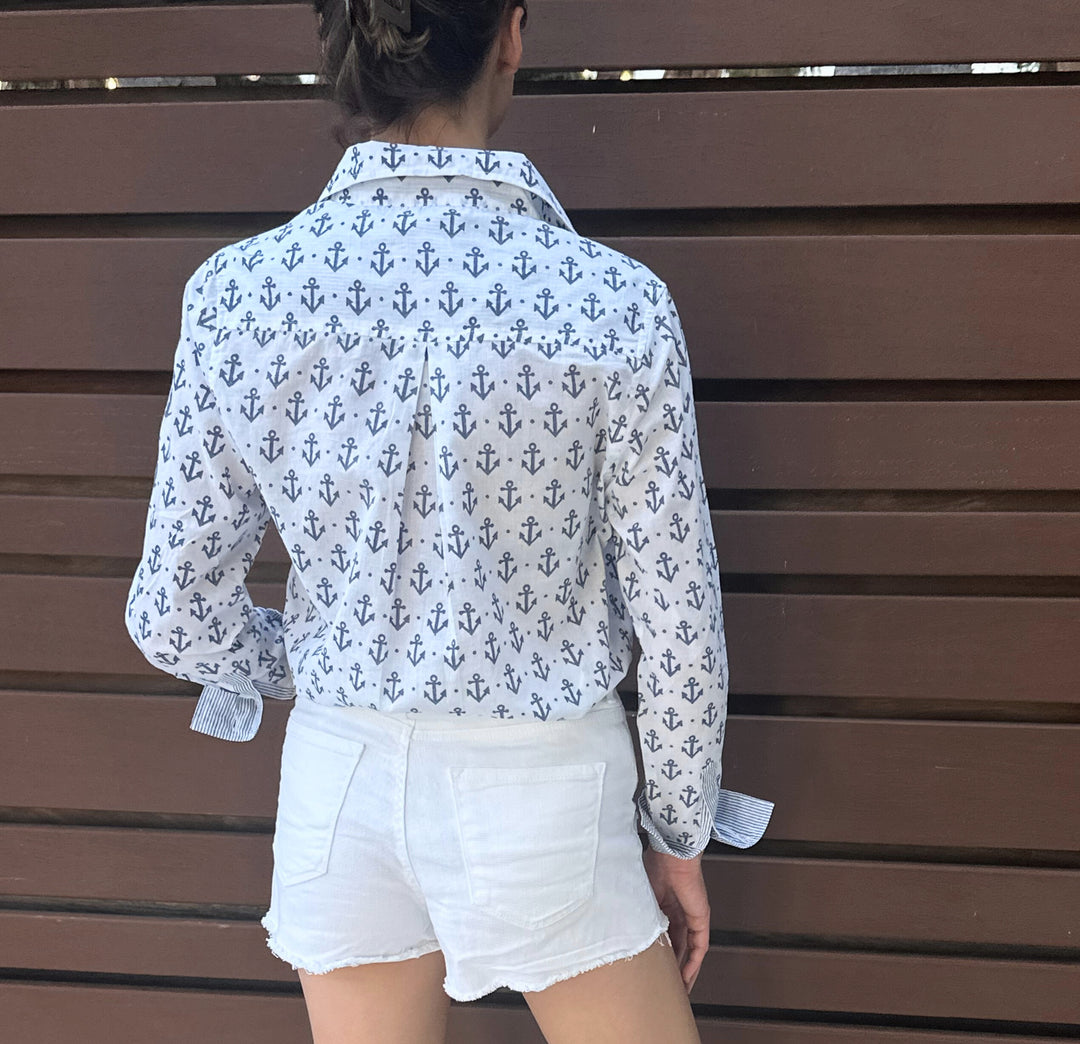 Artisan Shirt-Anchor Print