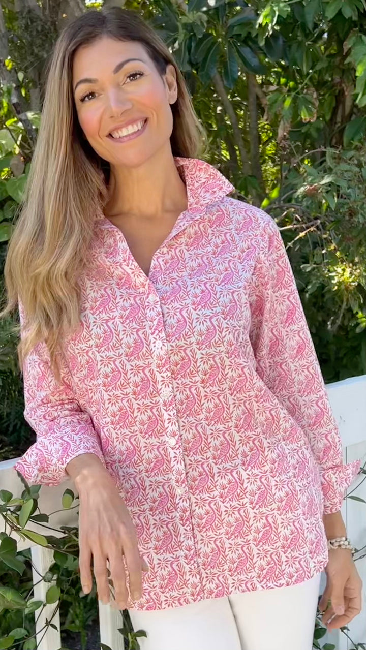 Artisan Shirt-Sand Cranes Print
