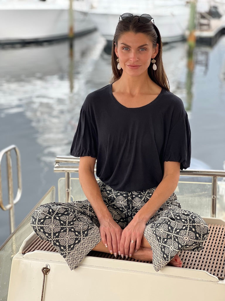Wanderlust Pant-Garden Tile Print