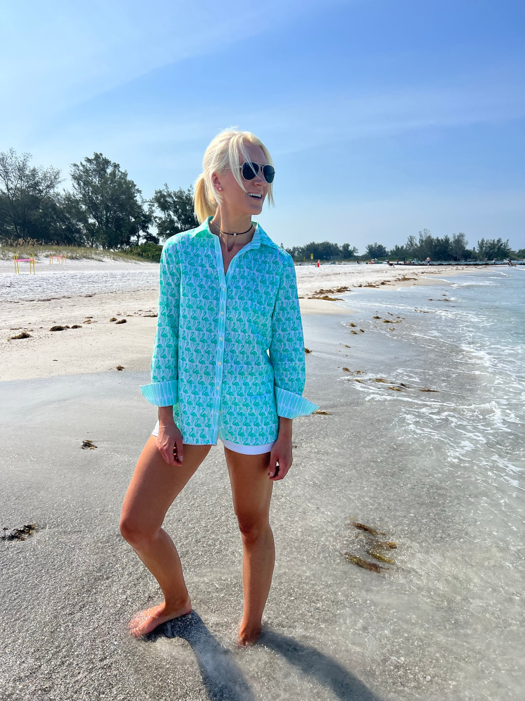 Artisan Shirt | Flamingo Print | Handcrafted Tropical Shirt