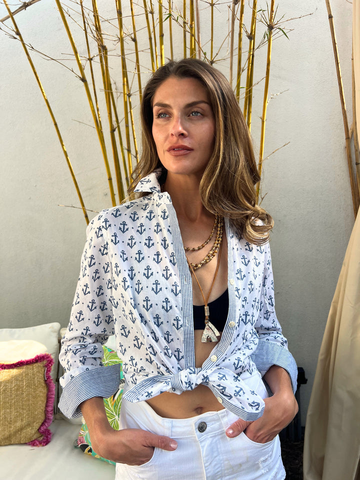 Artisan Shirt-Anchor Print