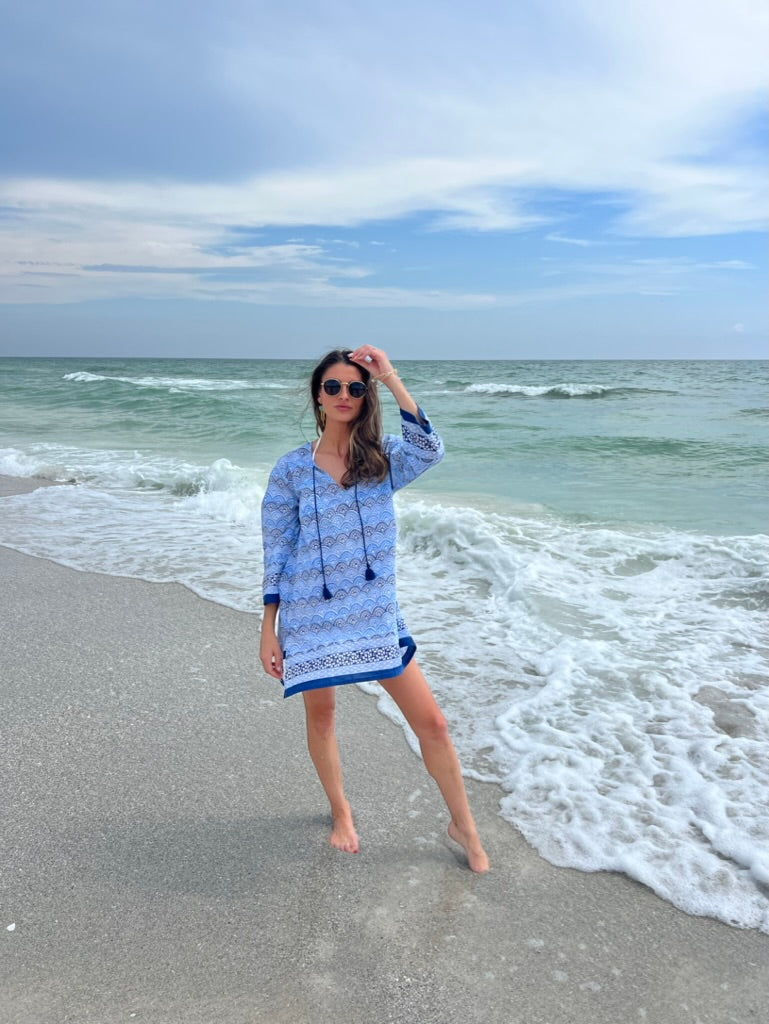 Aura Print Tunic | Hand-Carved Block Print