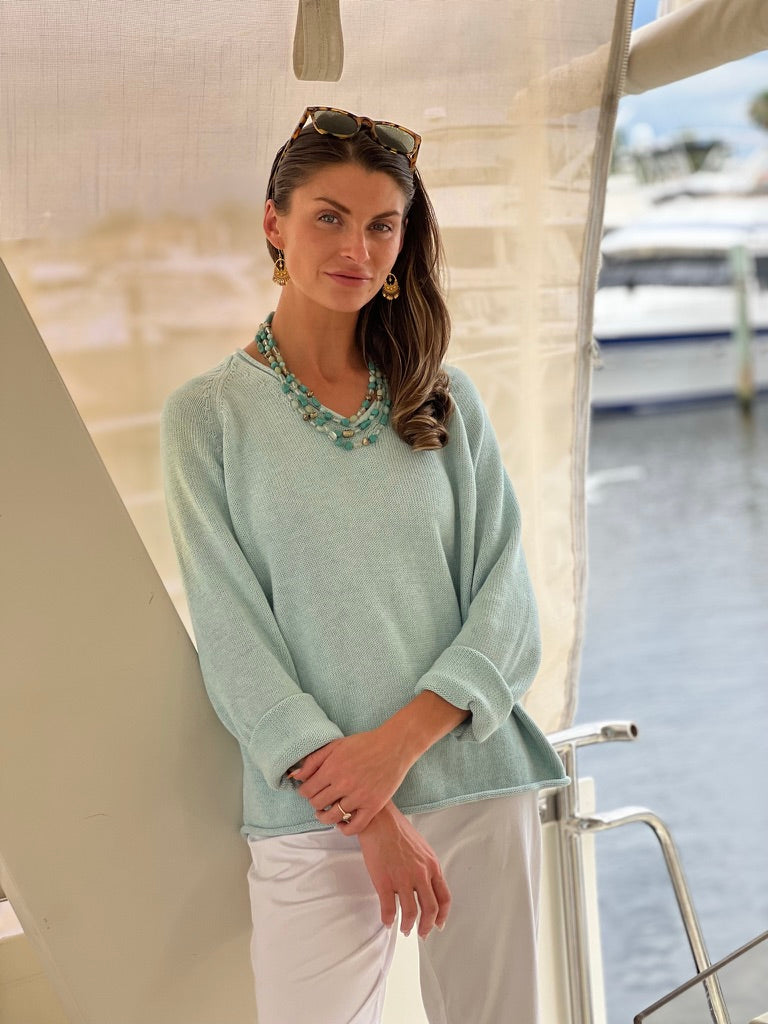 Salt Island Sweater | Sustainable Organic Cotton Pullover – SIGRID