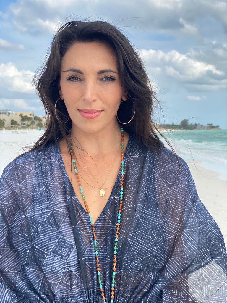 Aphrodite Shibori Kaftan | Beach Cover-Up & Poolside Attire