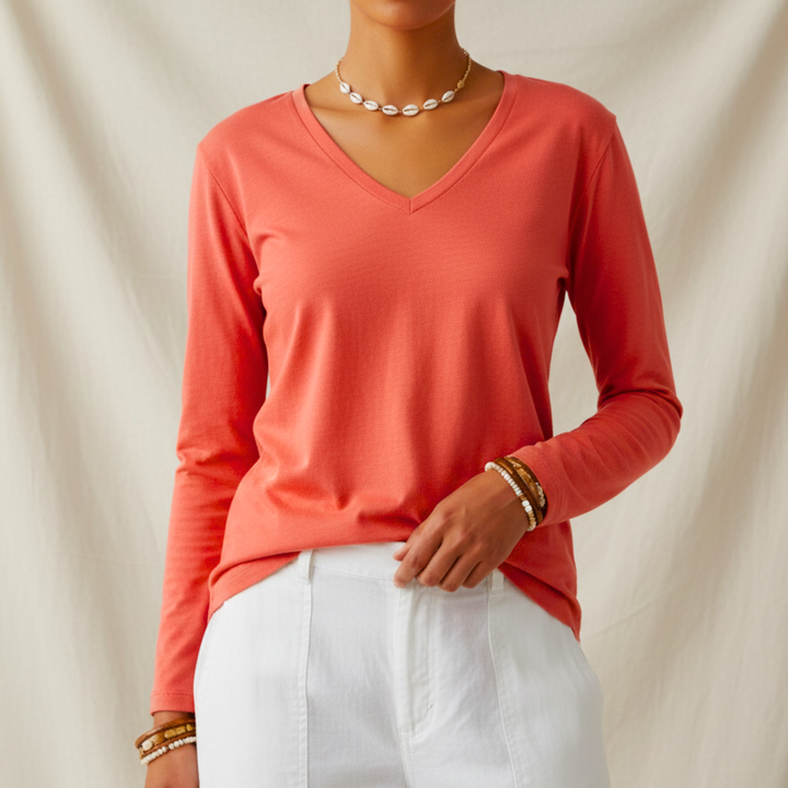 100% Cotton Bahama Vee Neck Tee