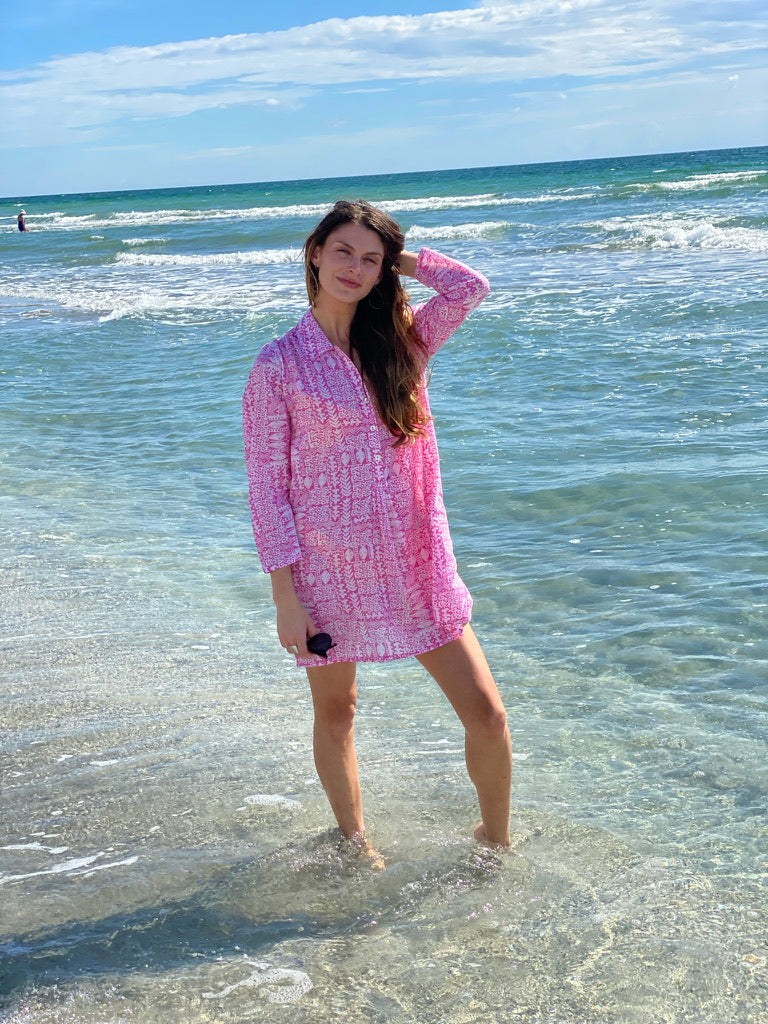 Sorrento Tunic | Island Pattern Tunic, Dress, or Beach Coverup