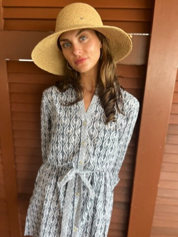 Playa Shirtdress | Lightweight Summer Dress with Lovebirds Print