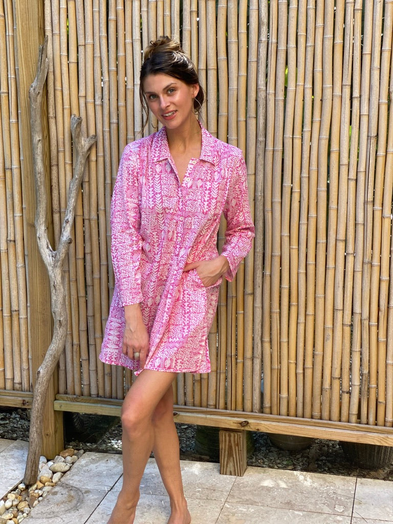 Sorrento Tunic | Island Pattern Tunic, Dress, or Beach Coverup