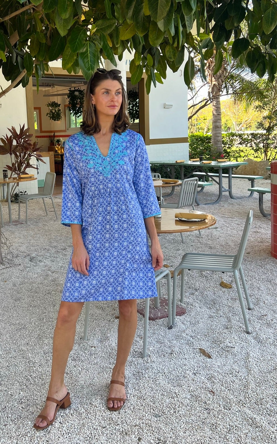 Mayan Tile Dress FRB / XL