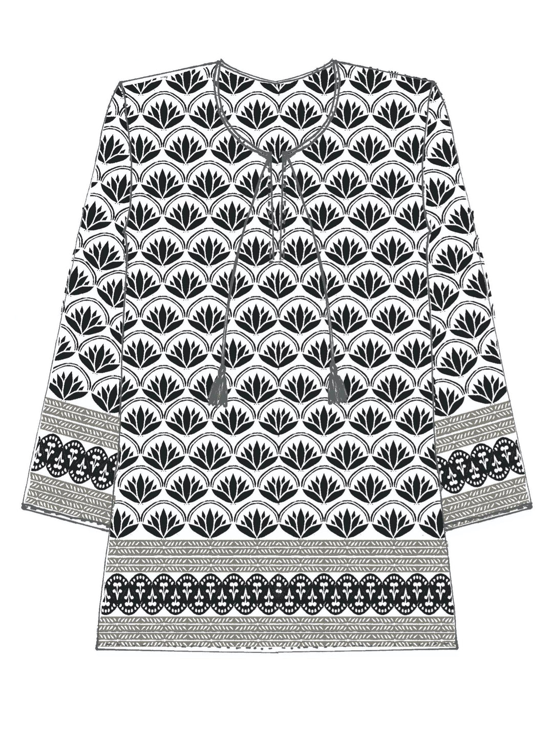 Ananda Tunic-Lotus Print