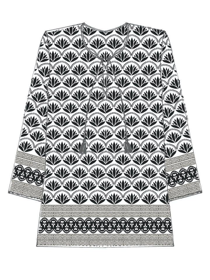 Ananda Tunic-Lotus Print