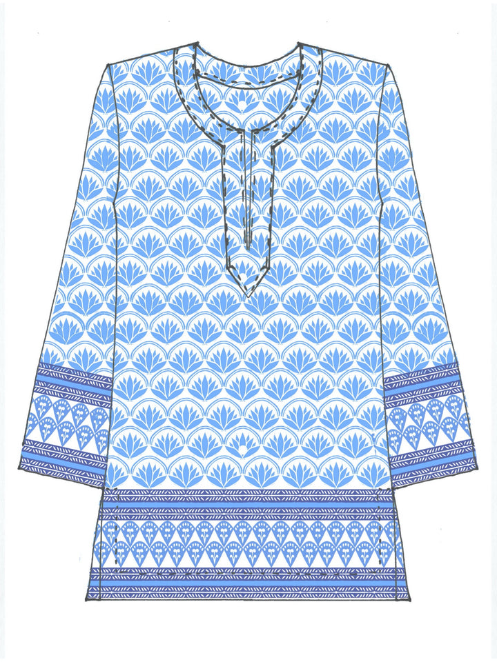 Ananda Tunic-Lotus Print