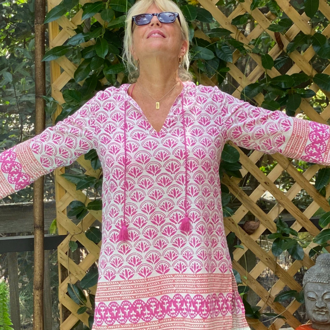 Ananda Tunic-Lotus Print