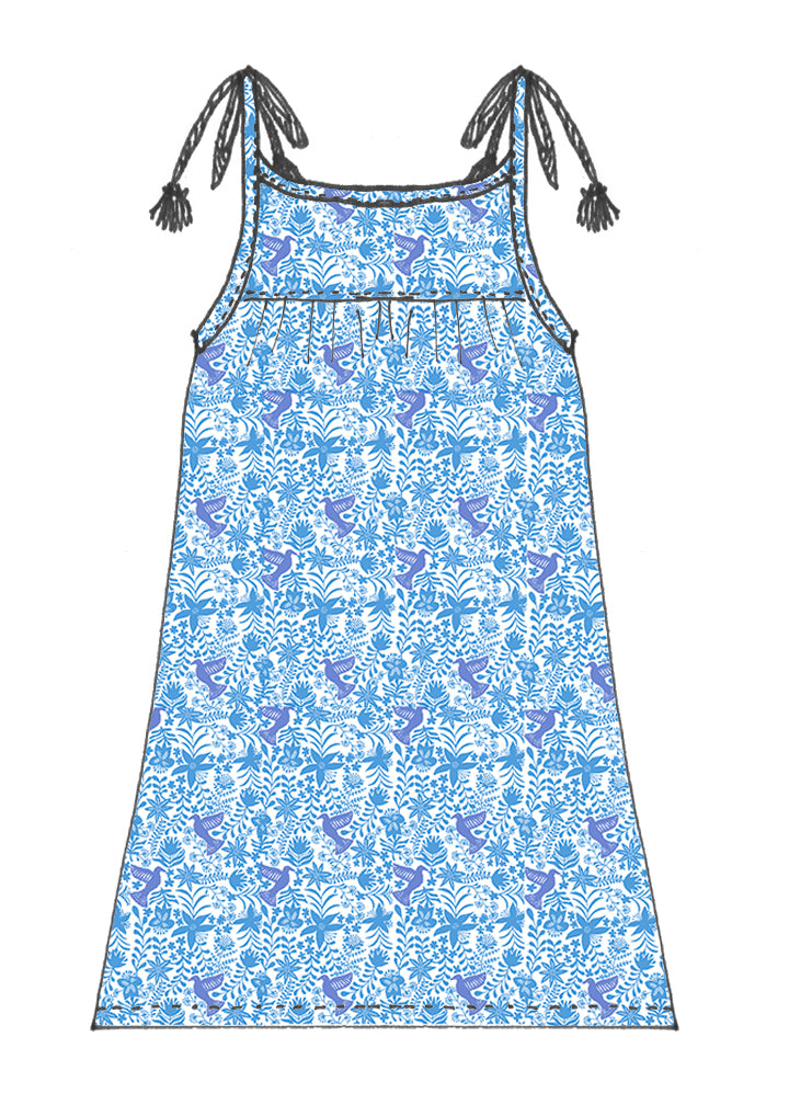 Girl's Sundress-Nightingale Print
