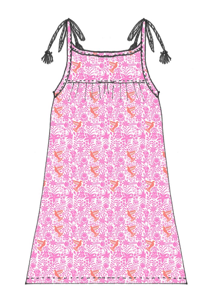 Girl's Sundress-Nightingale Print