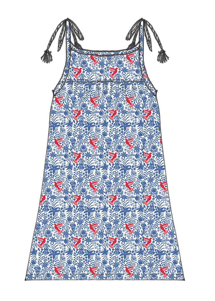 Girl's Sundress-Nightingale Print