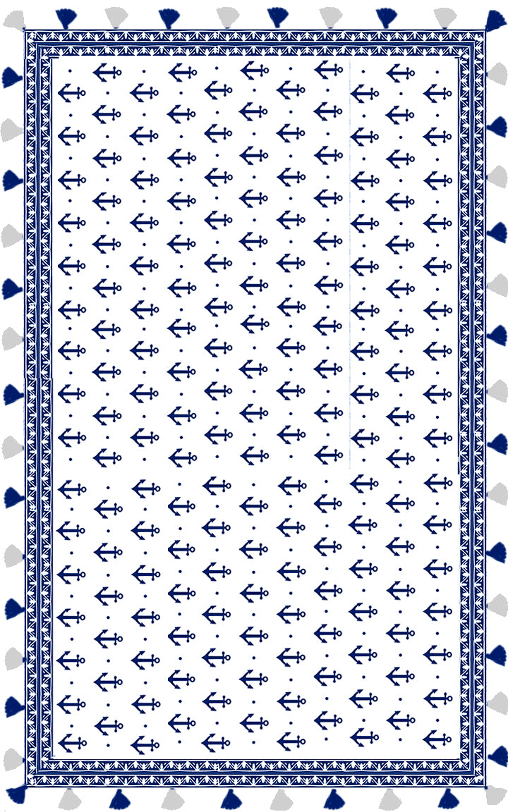 Shanti Print Tassel Wrap-Anchor Print