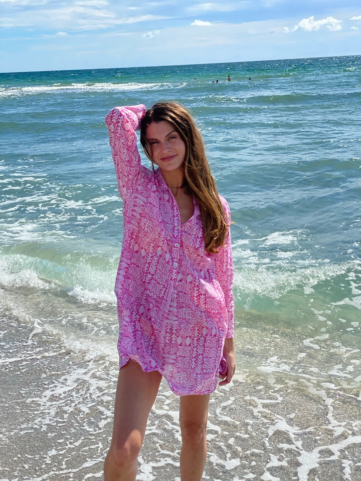 Sorrento Tunic | Island Pattern Tunic, Dress, or Beach Coverup
