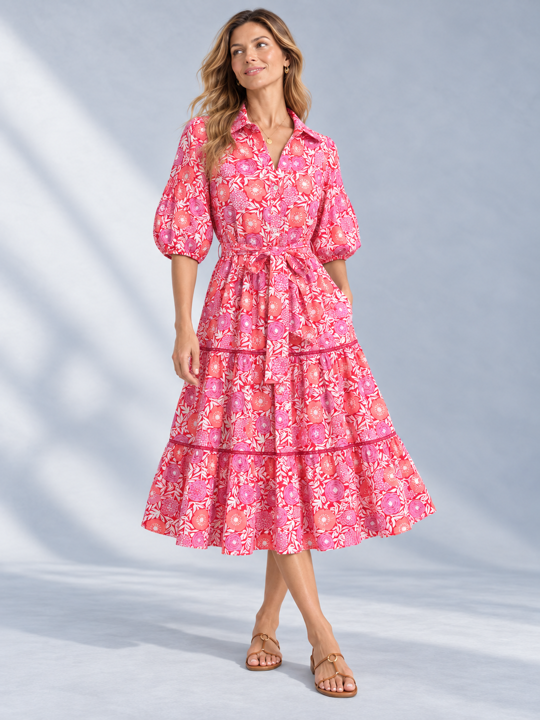 Pandora Dress--Poppy Print