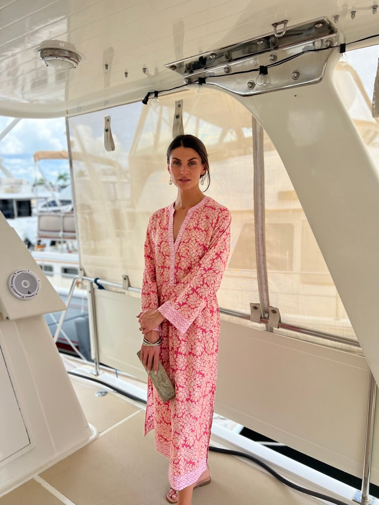 Mattina Kaftan- Kauai Flower Print