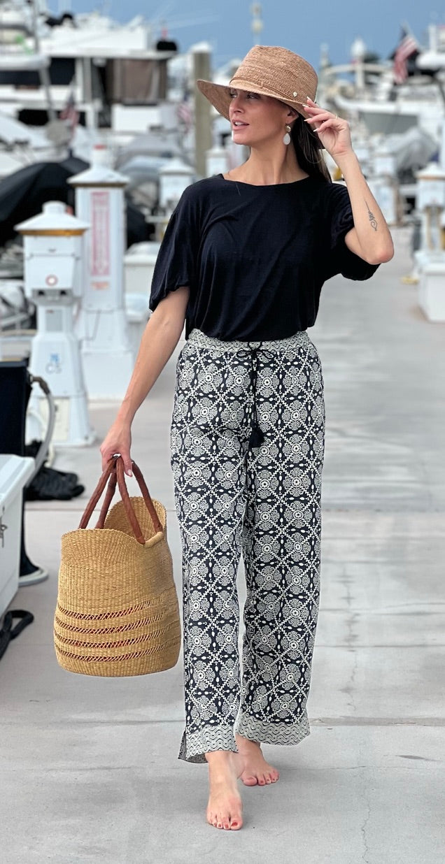 Wanderlust Pant-Garden Tile Print