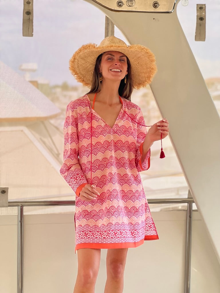 Aura Print Tunic | Hand-Carved Block Print