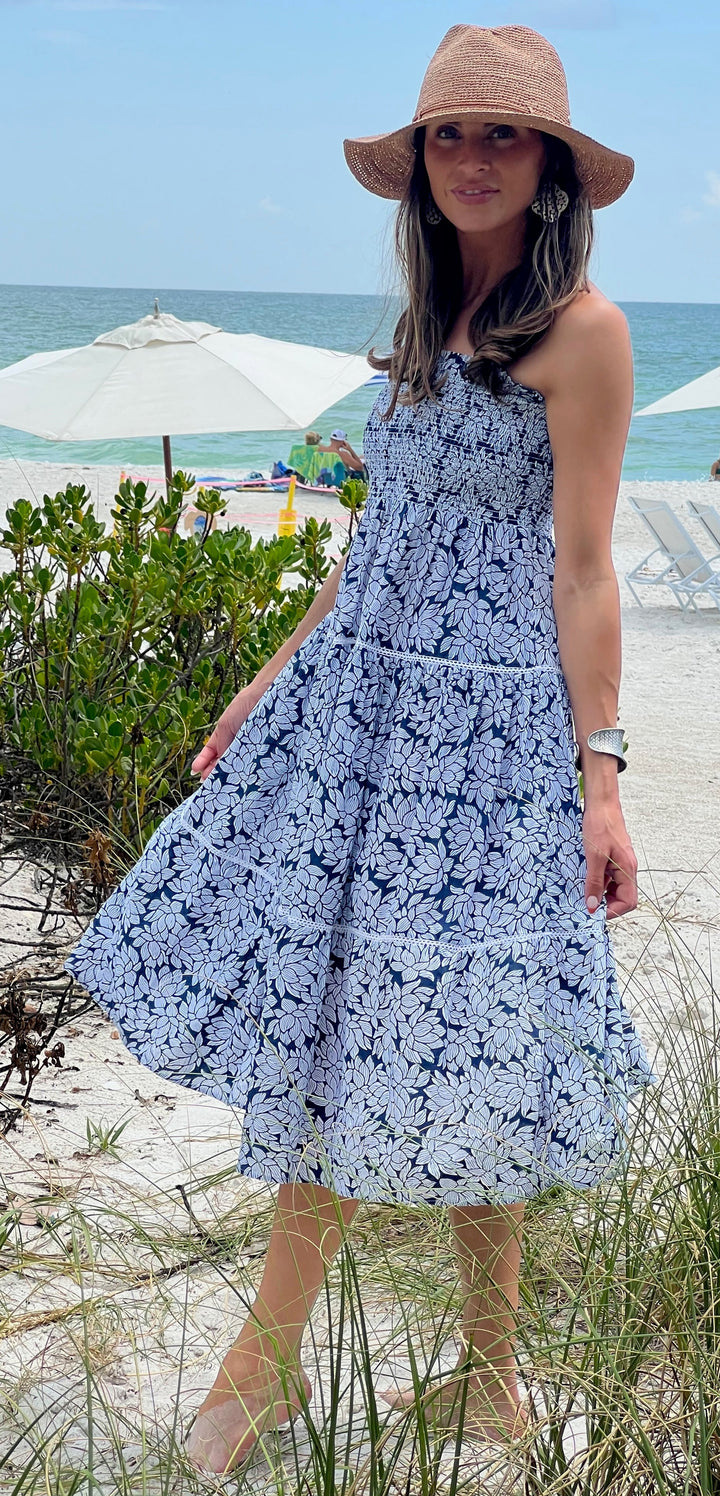 Calypso Skirt - Kauai Flower Print | Convertible to Strapless Dress
