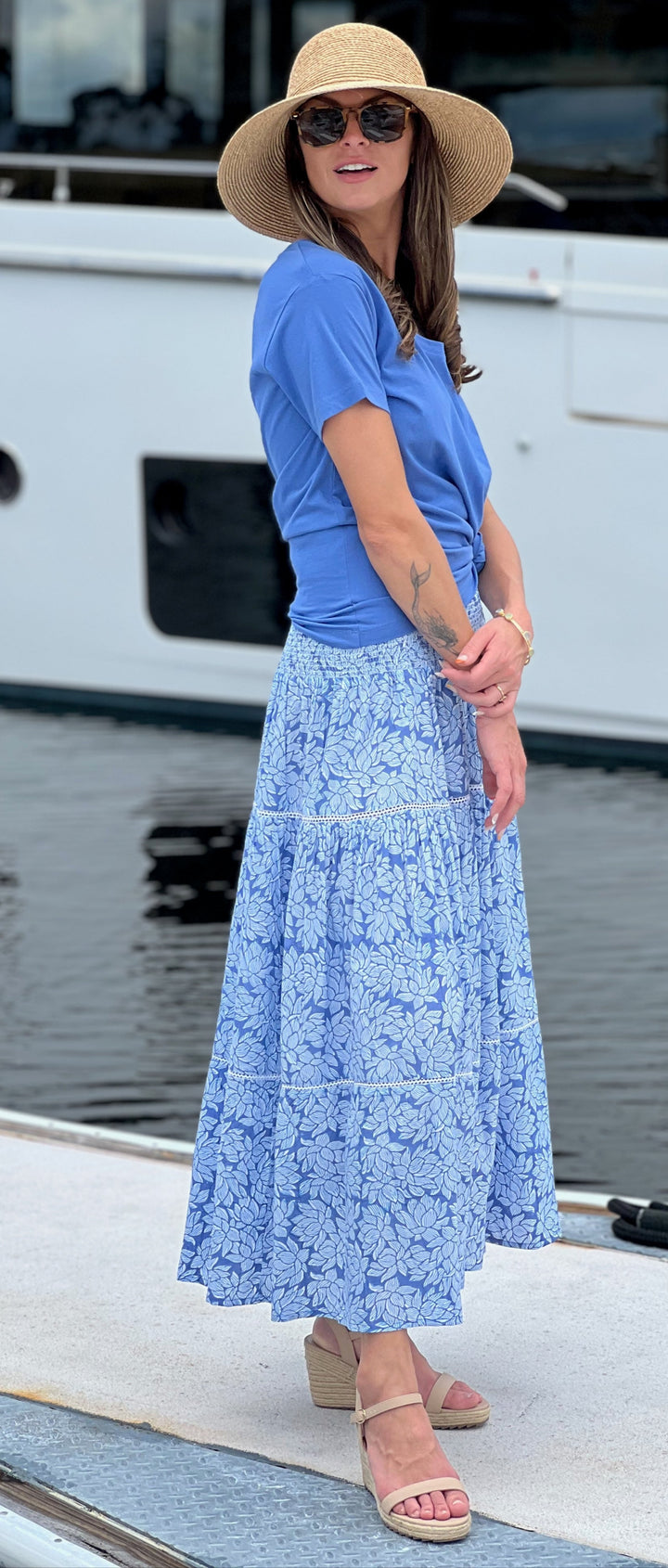 Calypso Skirt - Kauai Flower Print | Convertible to Strapless Dress