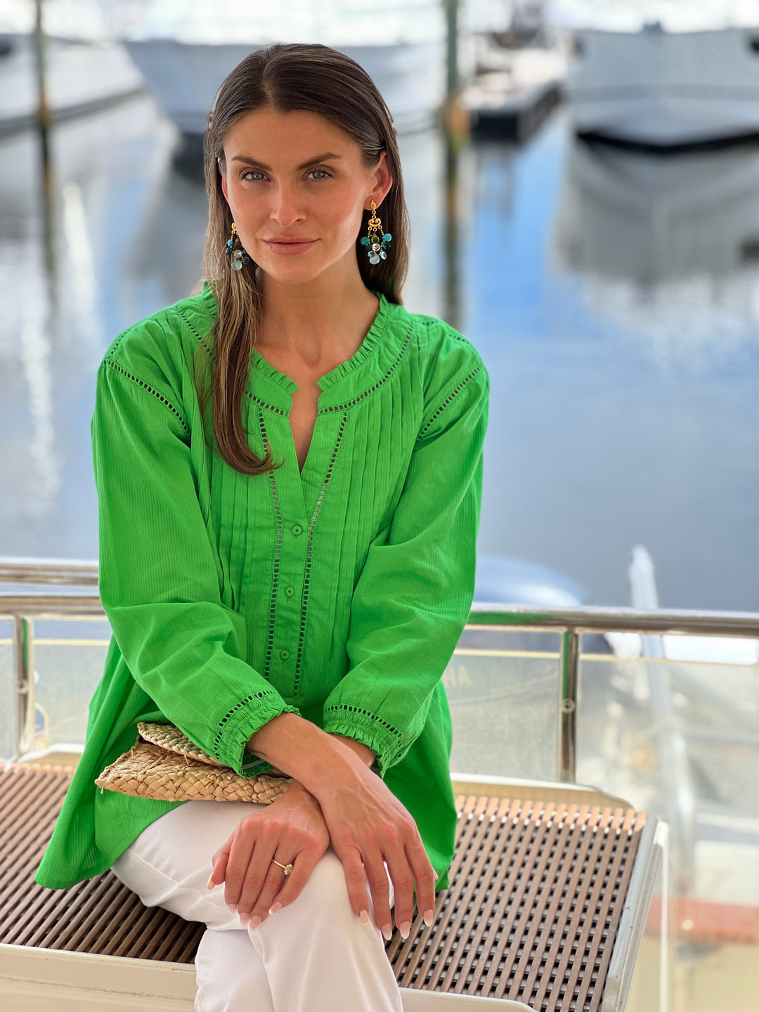 Rochelle Blouse | Cotton Blouse with Lace Details