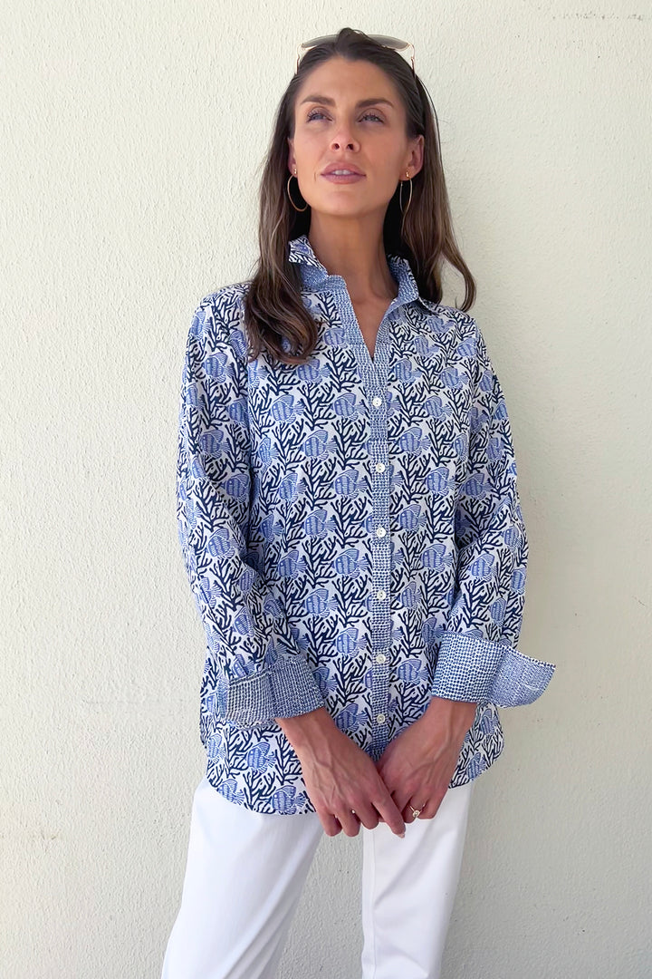 Artisan Shirt-Coral Reef Print