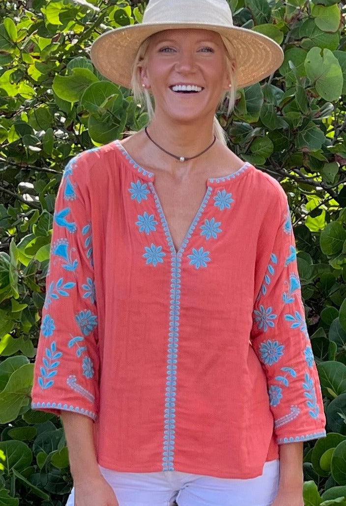 Kiki Blouse | Peasant Style Cotton Top