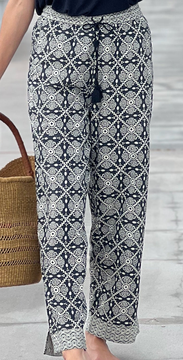 Wanderlust Pant-Garden Tile Print