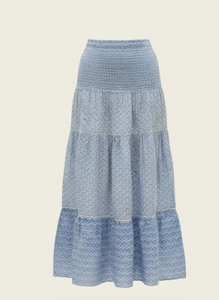 Blue Calypso Skirt Sample