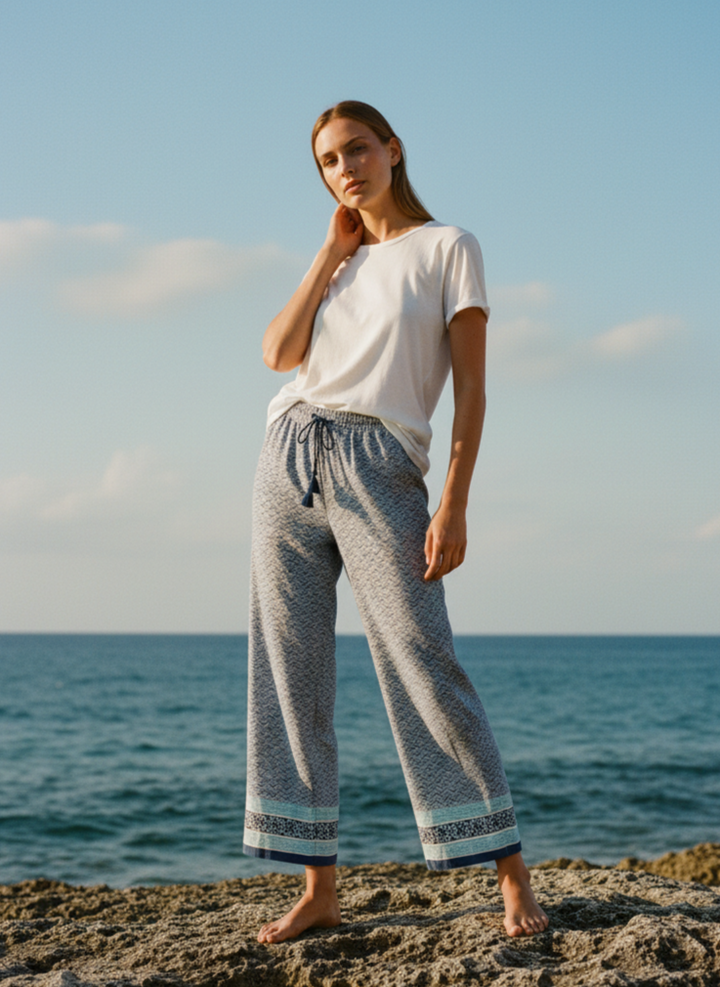 Wanderlust Pant-Trellis Print Sample
