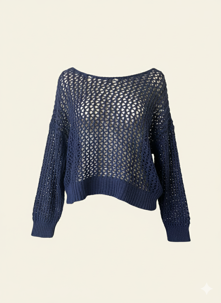 Navy Knit Top Sample