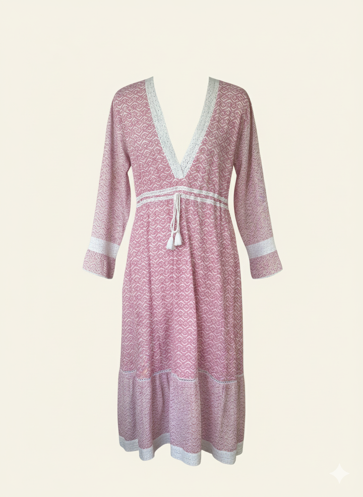 Pink Tie-Waist Dress Sample