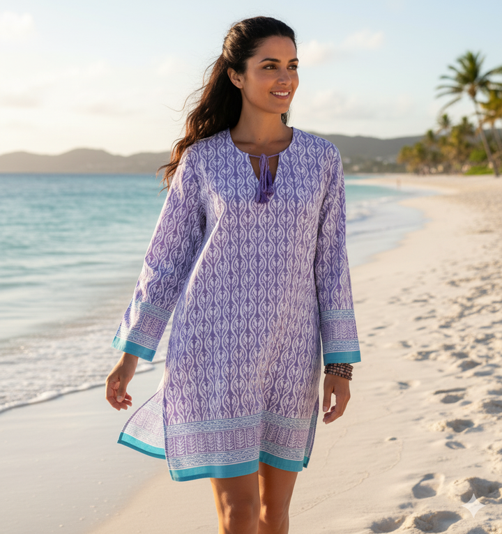 Lovebirds Tunic | Cotton Beach Coverup & Casual Tunic