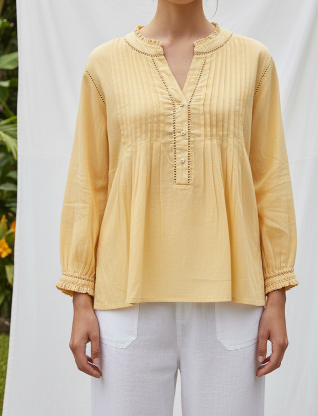 Sample Rochelle Blouse – Saffron