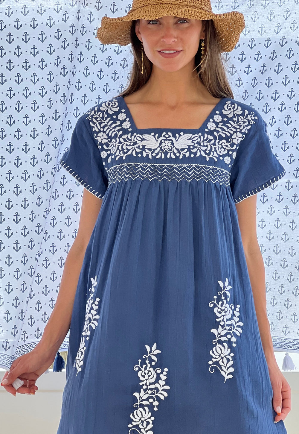 sigrid olsen linen dress Blue Pink 100% Knee Sleeveless Woman's Sz.XL Leave A Comment Below! Sigrid Olsen Dresses | Sigrid