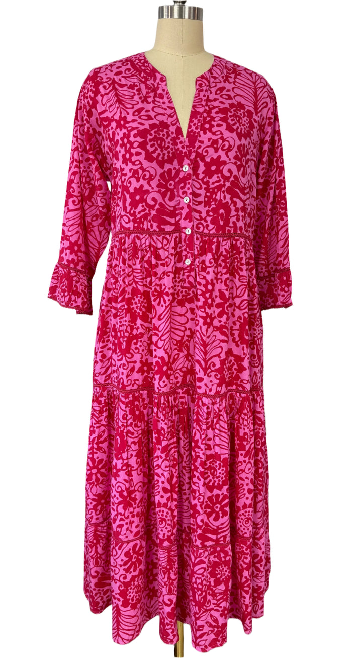 Jamilla Dress | Ankle-Length Dress with Fiesta Print