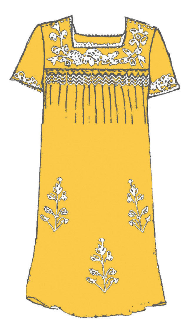 Mini Maya Dress | Hand-Smocked Bistro Bird Embroidery for Girls APRICOT / S Mini Maya Dress | Hand-Smocked Bistro Bird Embroidery for Girls APRICOT / S