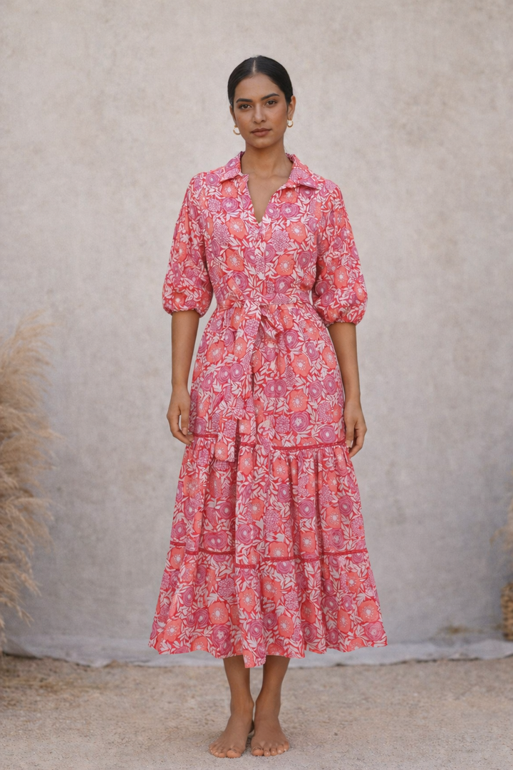 Pandora Dress Poppy Print