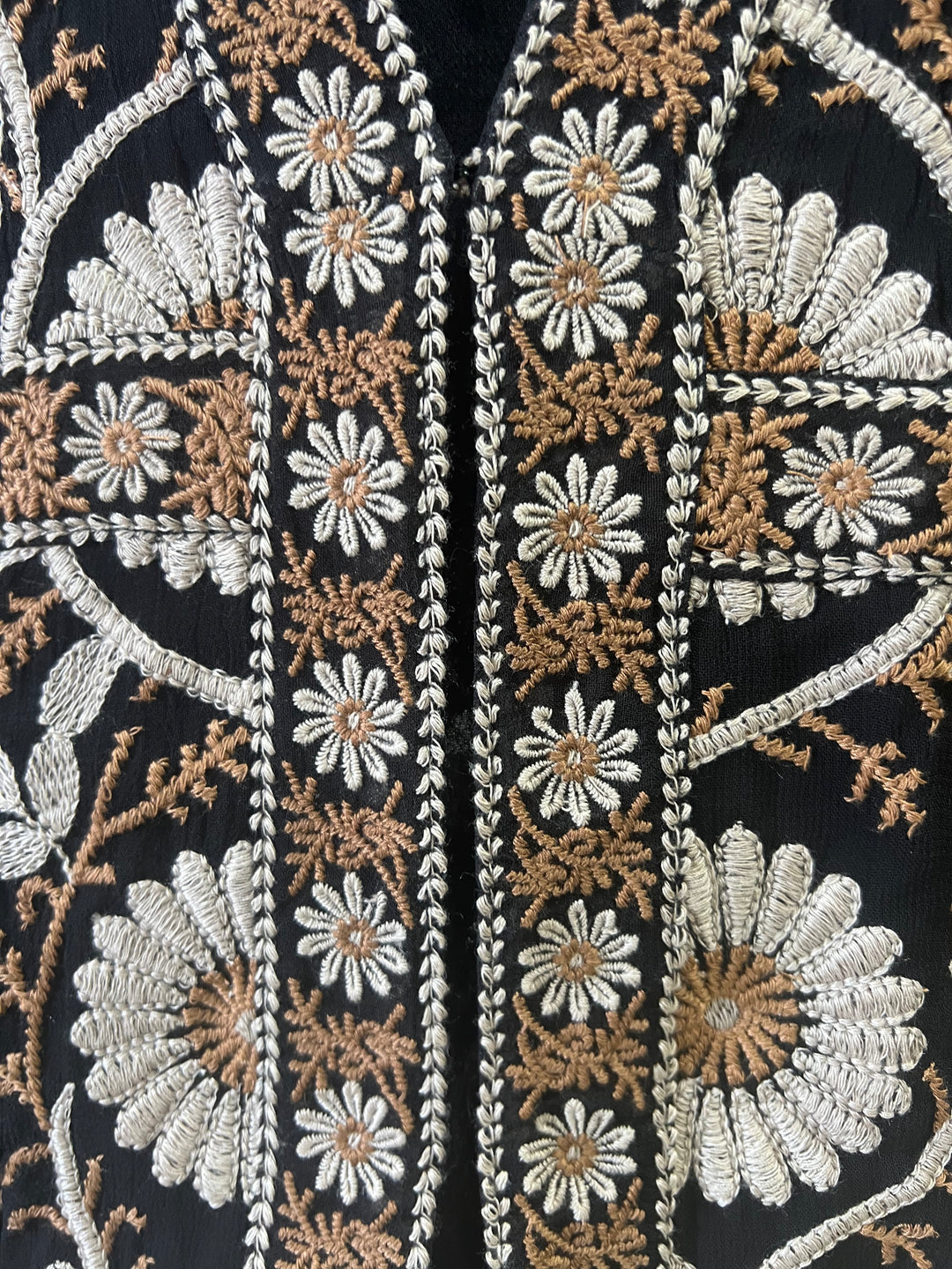 Vintage Embroidered Flower Blazer